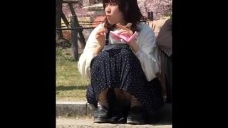 【パンチラ】お花見会場は座りパンチラの宝庫です!