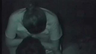 【野外】真夜中の公園でオーラルセックスしているカップル達