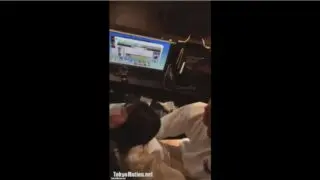 【ネカフェ】壁の上からバックで激しくセックスしている高校生カップルを盗撮